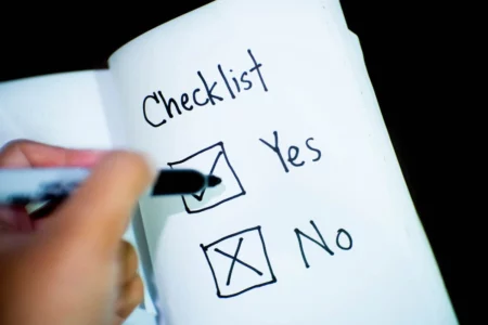 Image showing a checklist for a monthly planner.